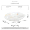 Light Luxury Marble Fruit Plate Natural White Jade Decorative Bowl