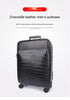 Premium Real Crocodile Leather Trolley Suitcase for Men