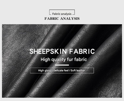 Men’s Sheepskin Shearling Fur-Lined Winter Coat