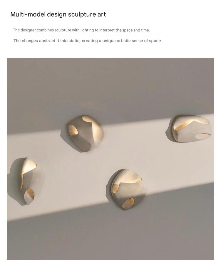 Wabi Sabi Cement Wall Lamp Nordic Concrete Wall Sconce