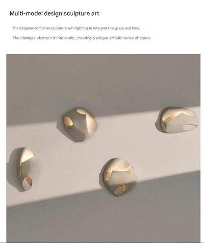 Wabi Sabi Cement Wall Lamp Nordic Concrete Wall Sconce