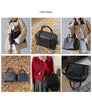 Leather Shoulder Bag Boston Briefcase Style Purse