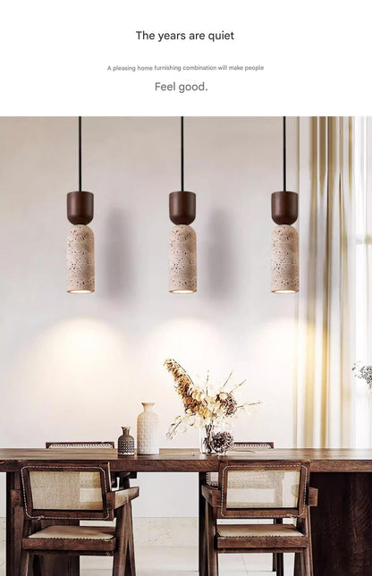 Travertine Stone Pendant Light for Dining Room & Bedroom