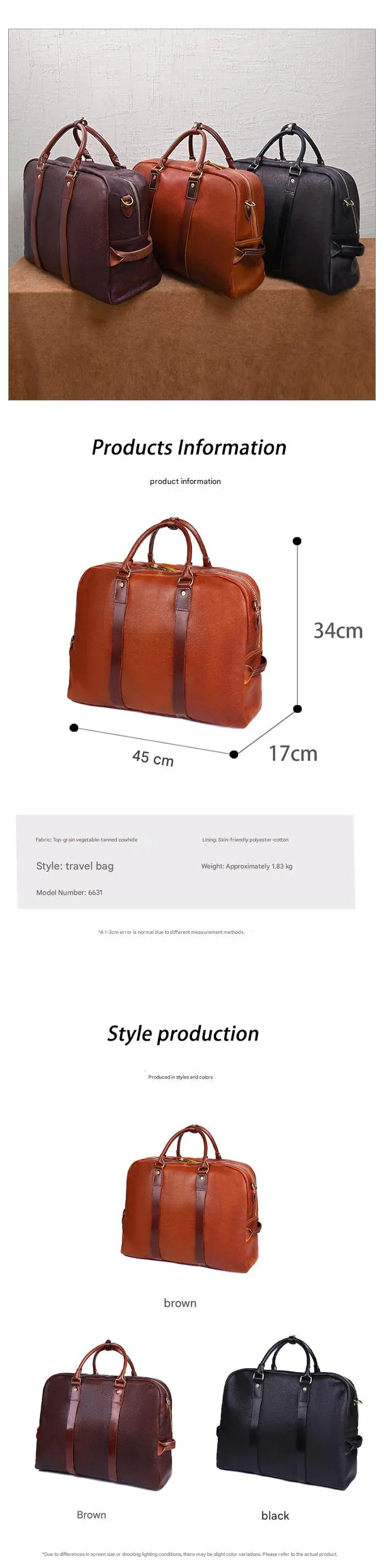 Large Cowhide Travel Purse