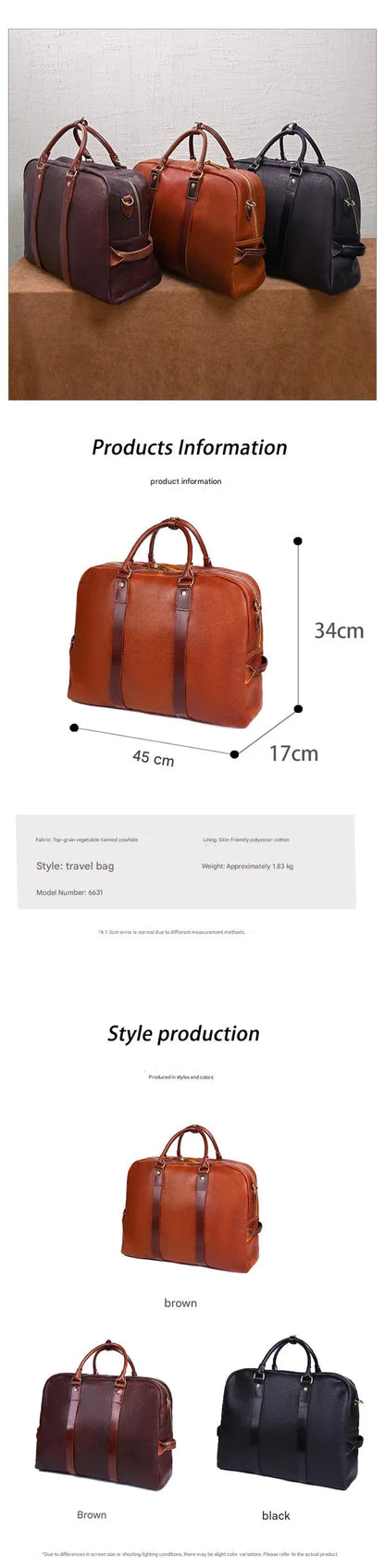 Large Cowhide Travel Purse