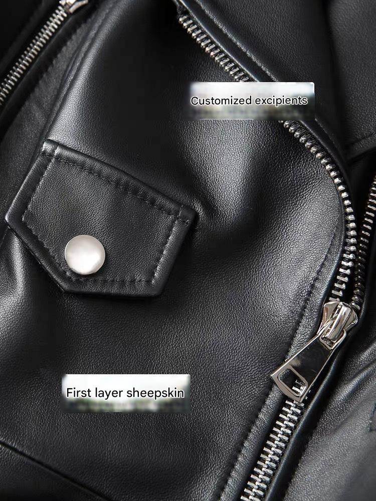 Women long leather trench motorcycle coat - Boho Living Room