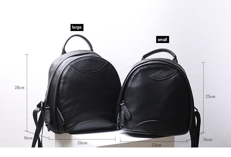Women Genuine Cowhide Leather Backpack Bag