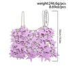 Pink Star Sequin Chain Mesh Festival Outfit Set