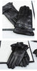 Men's leather gloves with windproof fleece lining