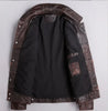 Mens Distressed Vintage Leather Riding Jacket
