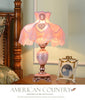 Pastoral pink lace bedside table lamp