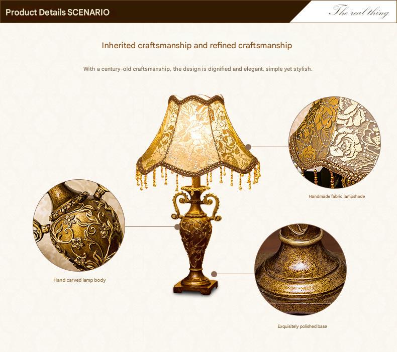 Scandinavian retro table lamp for bedroom