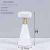 Luxury Marble Candlestick Holder with Gold Accent
