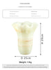 Natural White Jade Marble Flower Vase Hand-Carved