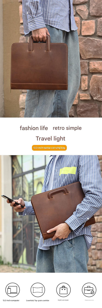Leather Organizer 13.3-Inch Business Portfolio Case