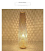 Modern bamboo weaving column floor lamp
