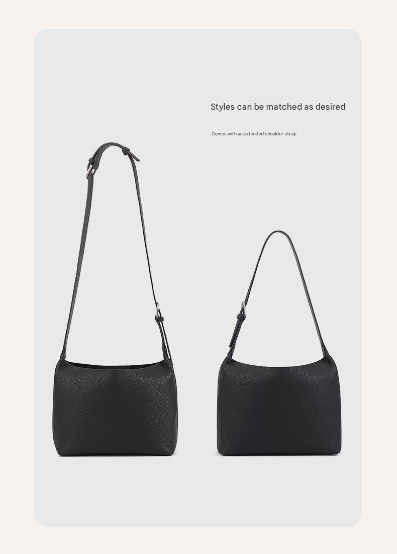 Women’s Top-Grain Leather French Hobo Shoulder Bag