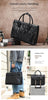 Leather Business Briefcase for Men with Trolley Sleeve