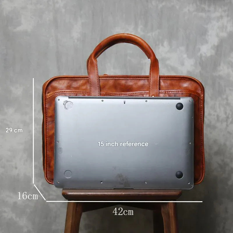 Leather Messenger Crossbody Bag for Men