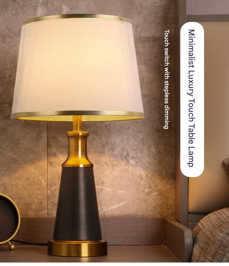 Modern scandinavian brass black table lamp