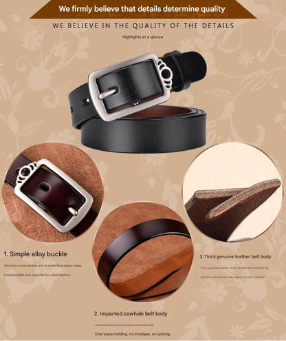 women’s genuine leather retro belt