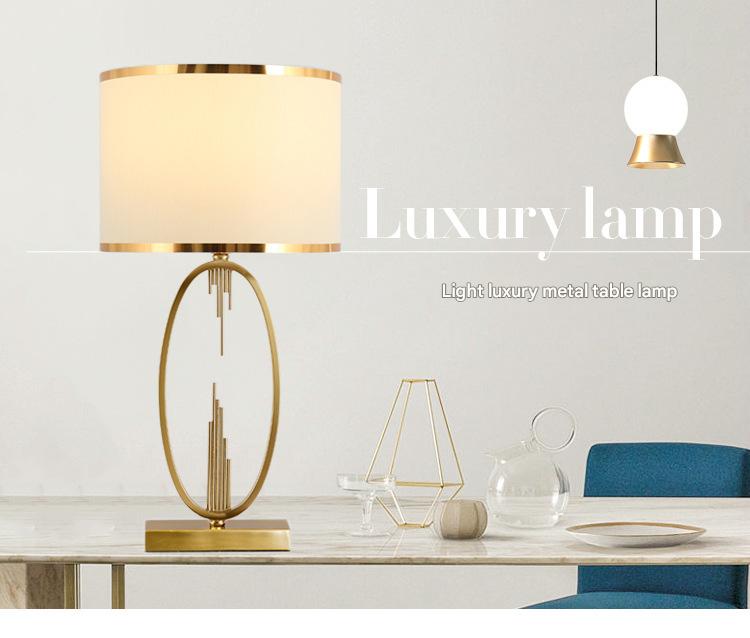 Modern scandinavian oval metal table lamp