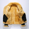 Mens Shearling Leather Aviator Jacket