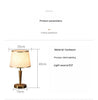 Modern Scandinavian brass table lamp with linen shade