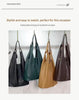 Women Real Leather Commuter Tote Handbag