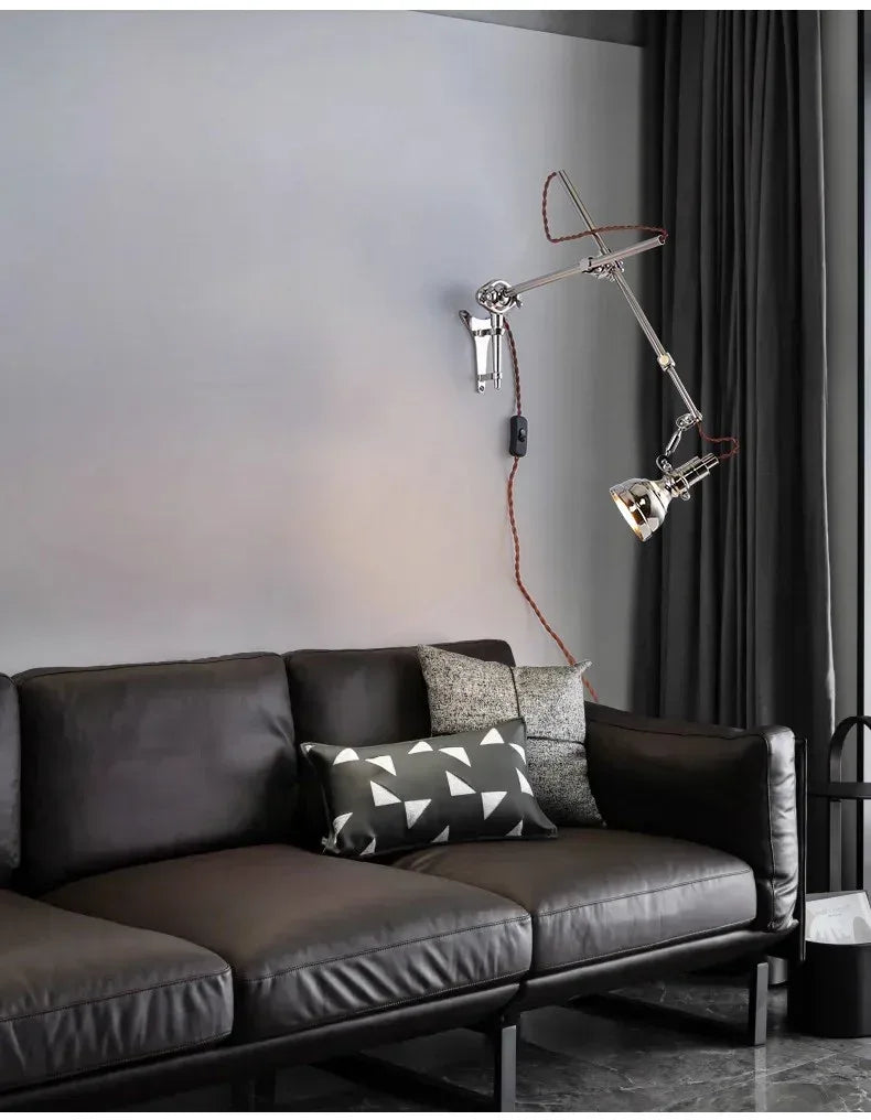 Adjustable Industrial Metal Wall Light Fixture