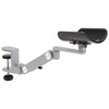 Aluminum alloy wrist rest with silver joints and black cradle