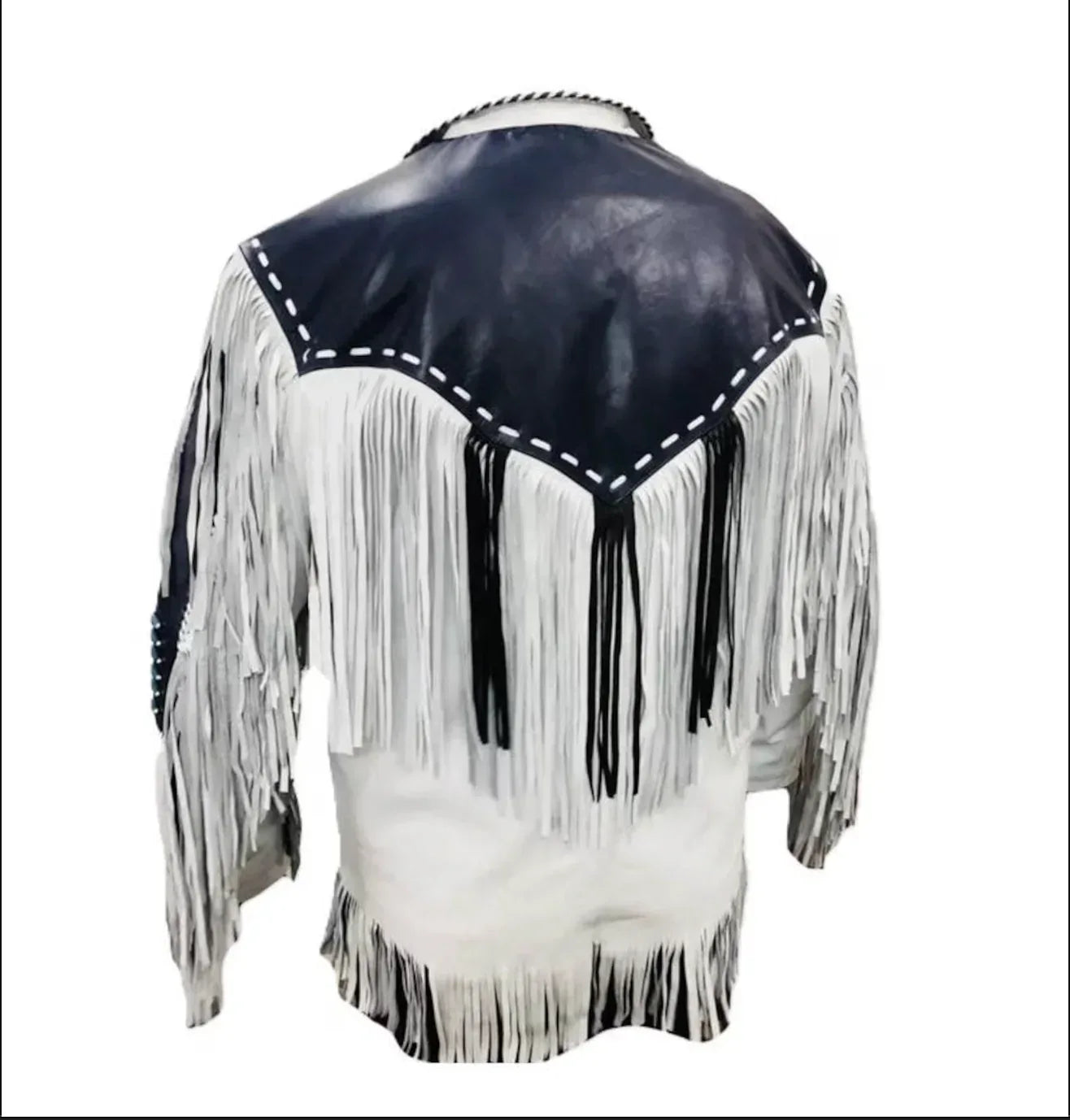 American Indian Leather Jackets Fringes Beaded