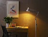 American Adjustable Iron Floor Work Lamp Black Shade White 220V-240V For UK AU EU