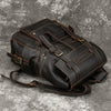 Vintage Dark Brown Leather Backpack