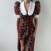Printed doll collar autumn dress