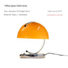 Yellow Glass Table Lamp Vintage Bauhaus Pudding Lamp