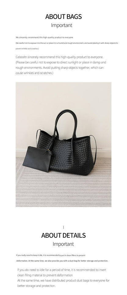Women Leather Tote Bag Large Shoulder Office