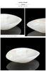 Light Luxury Marble Fruit Plate Natural White Jade Decorative Bowl