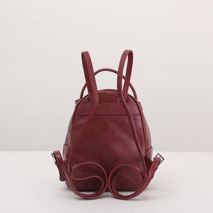 Mini Women Leather Backpack Full-Grain Small Backpack Purse
