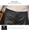 Women’s Black Leather High Waisted Shorts