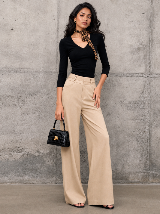 High waisted flare pant for office outings