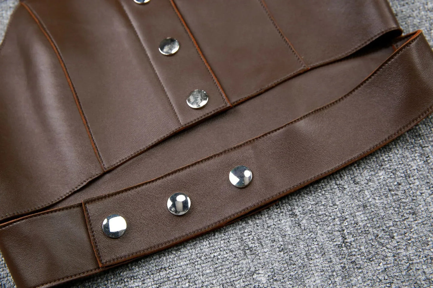 Women’s Genuine Leather Cropped Camisole Top