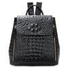 Women’s Designer Genuine Leather Crocodile Pattern Backpack