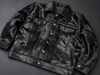 Black Cowhide Jacket in Genuine Hair-On Leather for Men