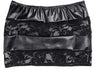 High-rise faux leather lace mini skirt women