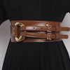 Double prong corset belt for women faux leather 3