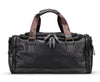 Black Leather Duffle Bag Travel Luggage