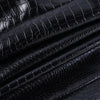Women's black leather mini skirt with adjustable lacing