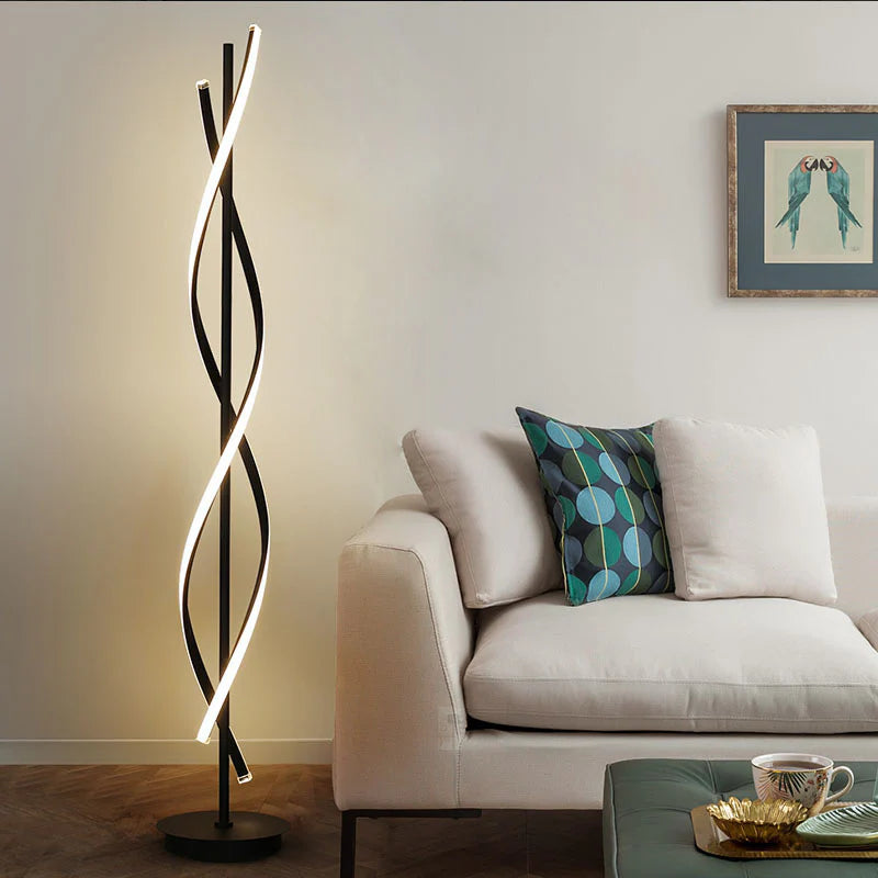 Modern spiral led floor lamp