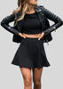 Black Leather Jacket Womens Quilted Biker Slim Fit Style